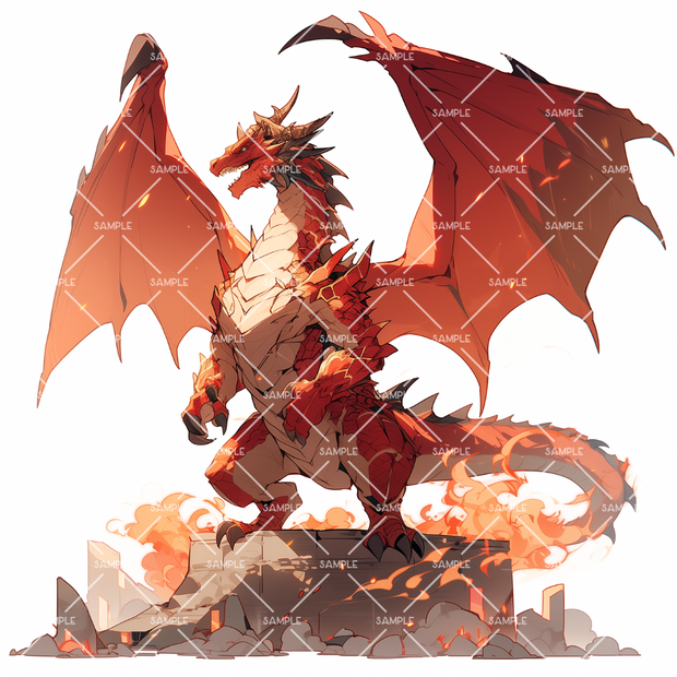 《No.6》モンスター素材_レッドドラゴン2