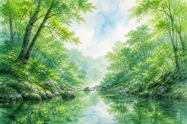【5枚セット】新緑の森 背景素材｜商用利用可