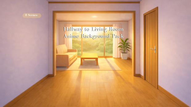 Anime Room Background Pack (8 Variations) | 4K VTuber / Streaming / Game Background