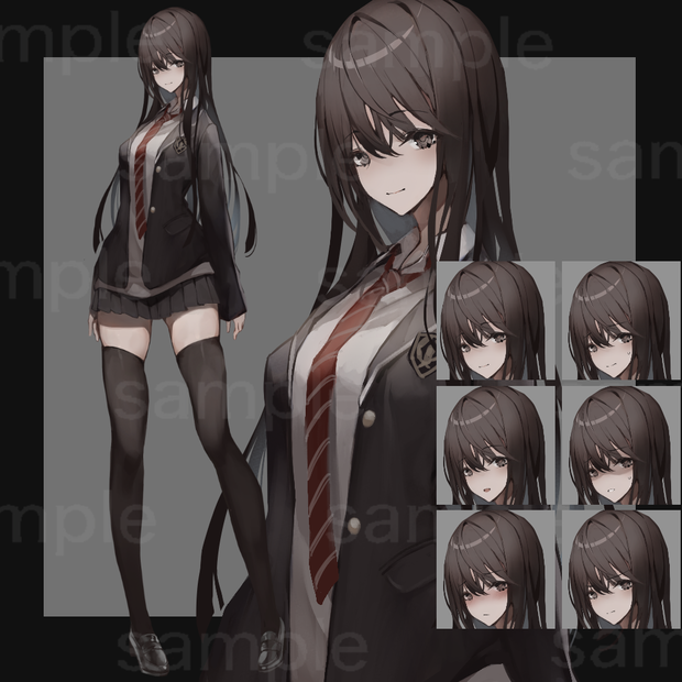 立ち絵素材02　女子高生