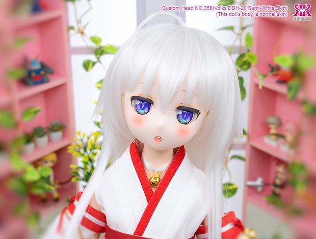 ★[KK WORKSHOP] NO.358 DDH-29 セミホワイト肌カスタムヘッド+アイ for MDD