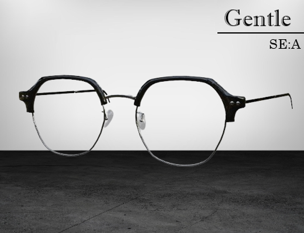 반테 안경 ( Half frame glasses )