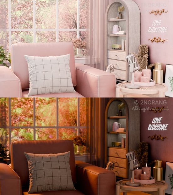 [방송 배경 화면] Love Blossome (5 Colors)
