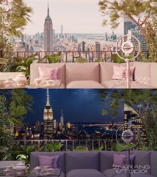 [방송 배경 화면 配信部屋] Rooftop
