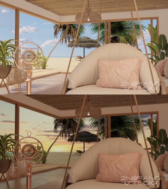 [방송 배경 화면 配信部屋] Beach Villa