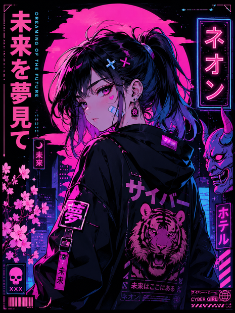 Neon Anime Girls