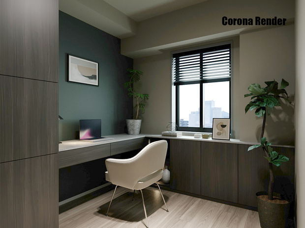 【3Dモデル】モダン・ルームセット・書斎 - RoomSet_0008