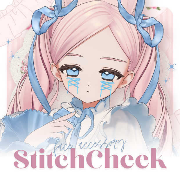 【3アバター対応】StitchCheek-フェイスアクセ-