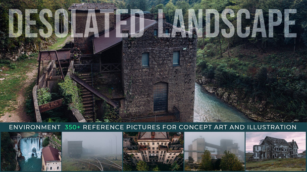 350+ Desolated Landscape/350枚以上の古い建物リファレンス写真