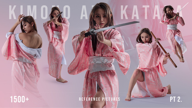 着物＆刀 ― キャラクターアーティストのための1500ポーズ/Kimono & Katana – 1500+ Poses for Character Artists P.2
