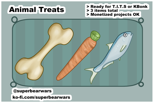 [VTuber Assets] Animal Treats (Free)
