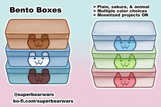[VTuber Assets] Bento Boxes