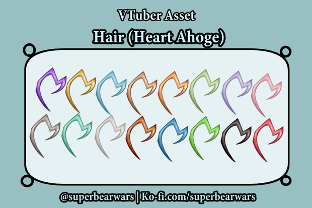 [VTuber Asset] Heart Ahoge (Live2D)