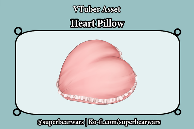 [VTuber Asset] Heart Pillow