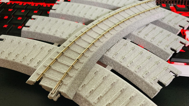 [HO]R215-45カーブレール道床部品3Dデータ