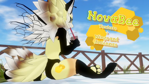 Bee Texture + Wings and Antennas (For the Novabeast)