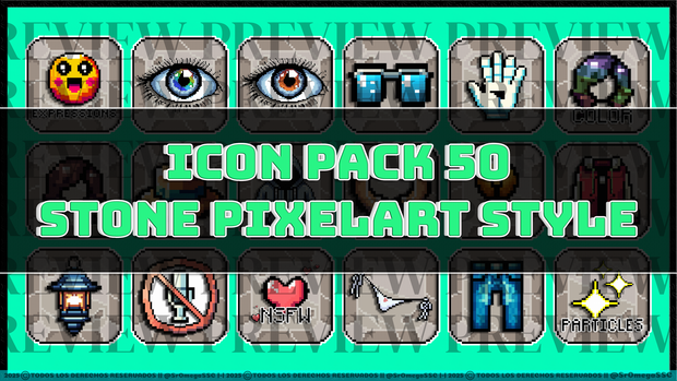 VrChat Custom Menu Icons PixelArt Style