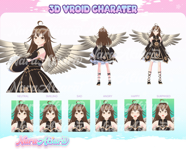 3D Vroid Model, Vtuber Design, Vroid Avatar, Vtuber Rigging, 3D Art - Vibrant and Charming Girl Character 3D Vroid Model Anime Sunny for Virtual Worlds
