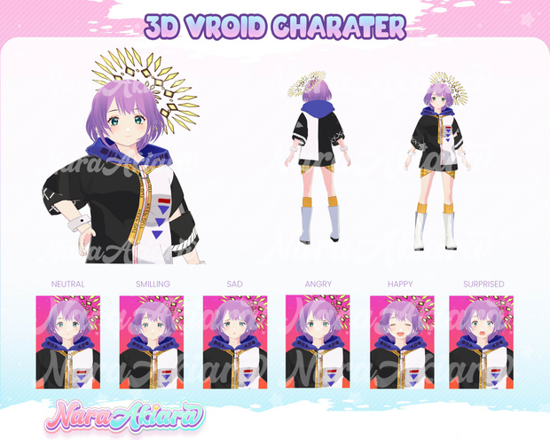 3D Vroid Model, Vtuber Model, 3d Model Commission, Vroid - 3D Vroid Character Anime Loli Girl Semi Cyberpunk for Streamer Branding
