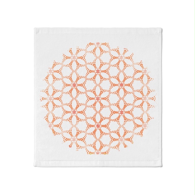 フラワーオブライフ タオル オレンジカラー Hinemiwatura Booth