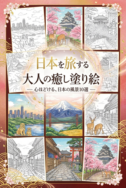 日本を旅する 大人の癒し塗り絵 ― 心ほどける、日本の風景10選 ―