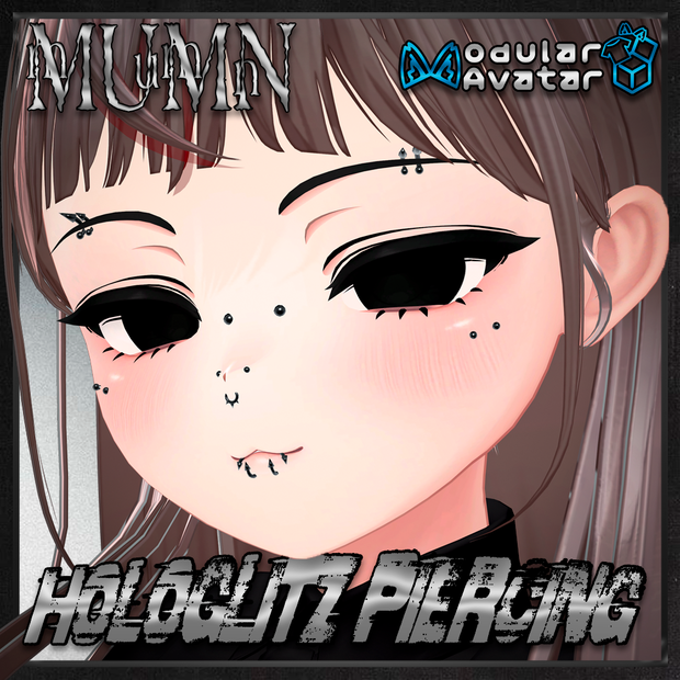 【21アバター対応】 Hologlitz Piercing Set 💿 【21 Avatars】