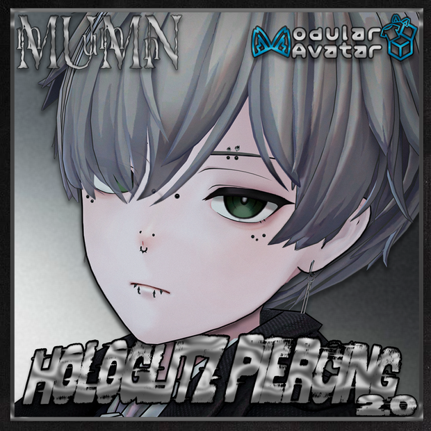 【20アバター対応】 Hologlitz Piercing Set 2.0 💿 【20 Avatars】