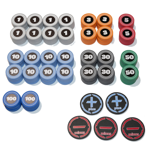 ボドコイン 木製コインチップ 155枚セット （直径 30mm／40mm）｜ボードゲーム・TRPG・ポーカー用・汎用コンポーネント 