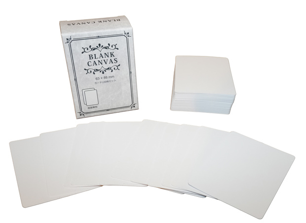 BLANK CANVAS 無地カード（ブランクカード） 100枚セット 63x88mm（ポーカーサイズ）｜ボードゲーム・カードゲーム・メモ・学習用