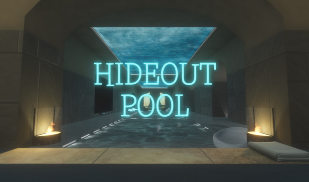 【SDK3対応版】HIDEOUT_POOL.V1.2【VRC家ワールド】