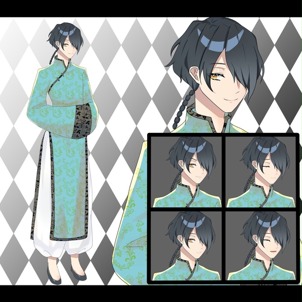 立ち絵素材】中華風衣装の青年_男性_全身_中華 - Astra Marine