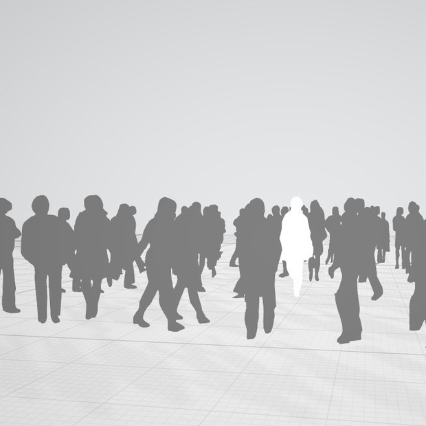 3d 人影　人々　人