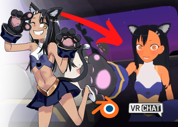 Nyagatoro Vrchat Ready Model + Blender file