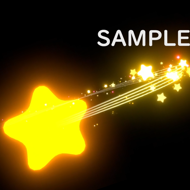 【VRChat/UnityEffcts】星のトレイルエフェクト 　StarTrailEffects　02