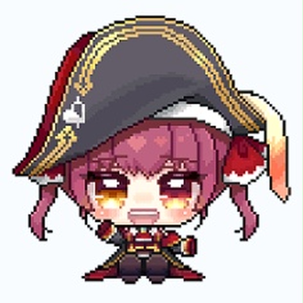 C104】ステッカー ドット絵おすわりマリン / 宝鐘マリン 【非 C104】ステッカー ドット絵おすわりマリン / 宝鐘マリン 【非