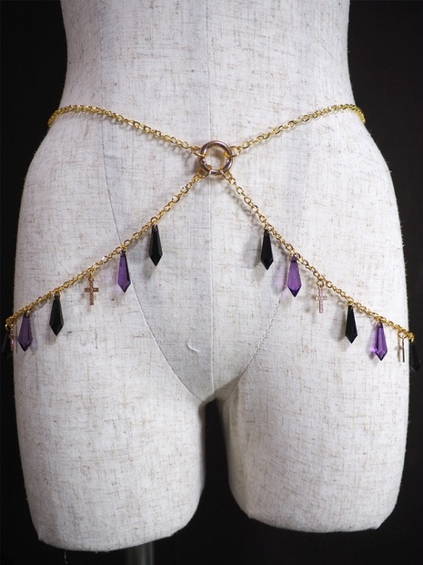 Hana fumikauchida/ウエストアクセサリー ボディアクセサリー ウエストチェーン [ダーククロス] - SWORD ONE - BOOTH