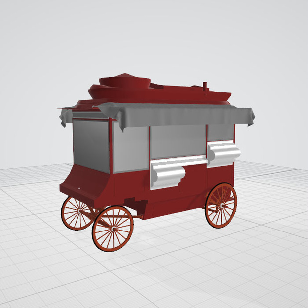 3d 店車　キッチンカー