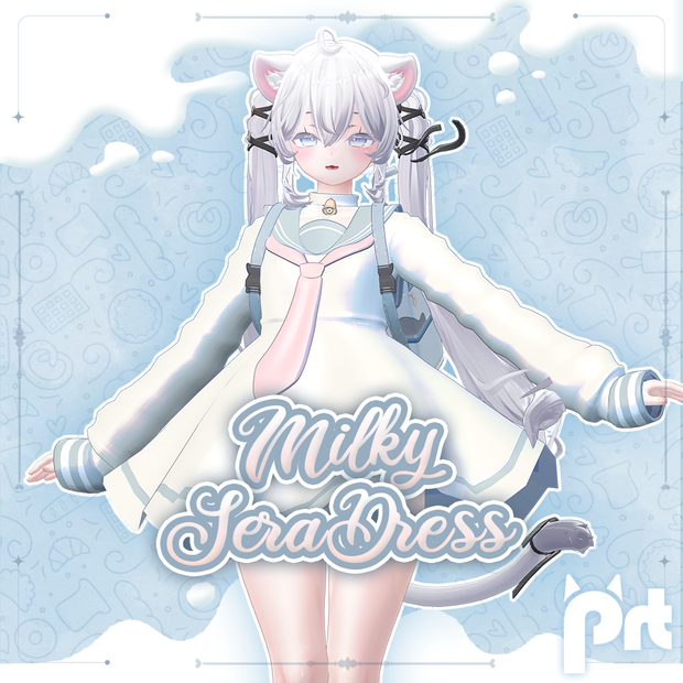 【3D衣装モデル】MilkySeraDress For しおSio