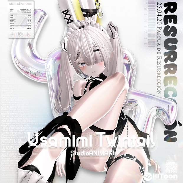 【14アバター対応】 Usamimi TwinTail