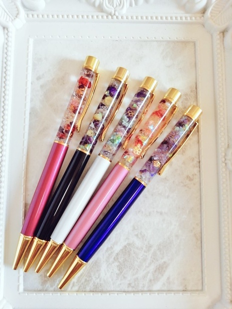 ヨウム　レジン　ボールペン　星　スターダスト ヨウム(試作)レジンボールペンスタースターダスト