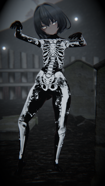 Skelly body suit and jacket texture for Nio