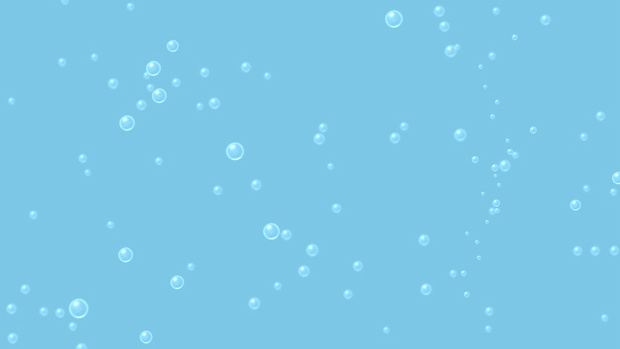 【動画素材】水中で泡が立ち昇るループ背景動画素材【ライトブルー背景】[Stock Video] Bubbles Rising Underwater, Light Blue Background, Loop