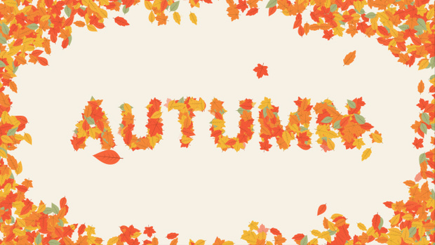 【動画素材】「Autumn」秋に舞い降りる紅葉のアニメーション【コマ撮り風】[Stock Video] Autumn, Falling Leaves Typography in Stop Motion