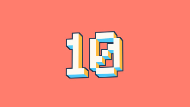 【動画素材】立体ドット絵・3Dピクセルのカウントダウン【サーモンピンク背景】[Stock Video] 3D Pixel Art Countdown on Salmon Pink Background
