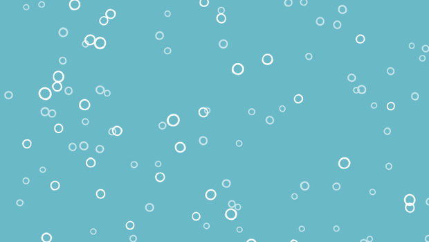 【動画素材】イラストの泡が水中で立ち昇る背景アニメーション素材 [Stock Video]  Simple Bubbles Rising Underwater, Loop Background