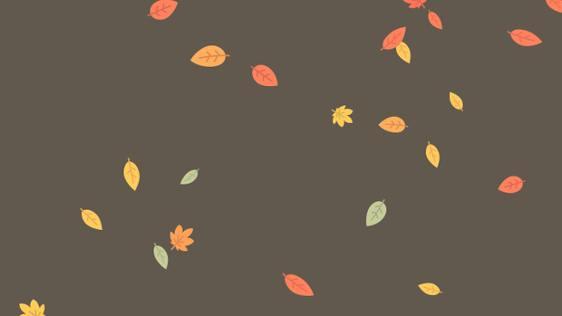 【動画素材】かわいい紅葉が舞う秋のアニメーション素材【ブラウン背景】[Stock Video] Animation of Falling Autumn Leaves, Brown Loop Background