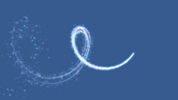 【動画素材】キラキラ魔法のパーティクルエフェクト【ブルー背景】[Stock Video] Magical Fairy Dust Effect on Blue Background