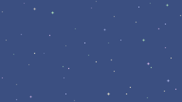 【動画素材】ドット絵の星空がキラキラ輝く背景動画素材 [Stock Video] 8-bit Pixel Art Sparkling Starry Sky, Loop Background
