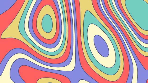 【動画素材】サイケデリックでグルービーなループ背景素材【Ver.1】[Stock Video] Psychedelic and Groovy Motion Background Ver.1, Loop