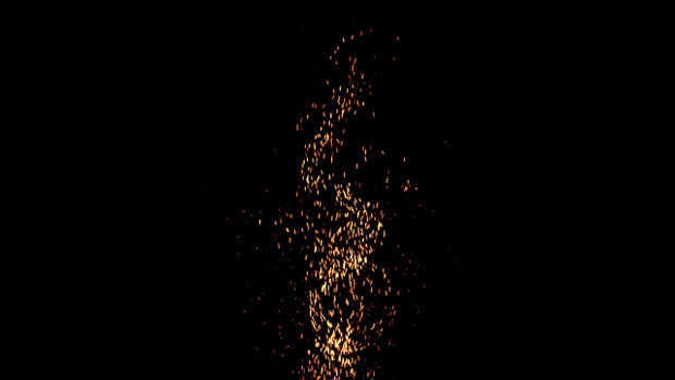 【動画素材】うねりながら舞い上がる火の粉のエフェクト素材【ループ】[Stock Video] Swirling Sparks Rising Effect, Loop